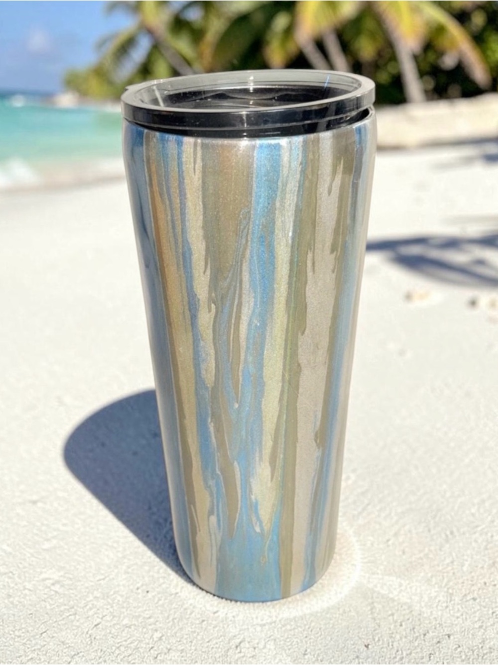 Ozark Trail Stainless Steel Tumbler Travel Mug Cup Insulated Blue Gold  20oz
